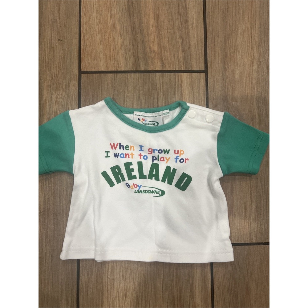 Lansdowne Baby Infant Rugby Shirt 0-6 Months Green Ireland St Patrick's Day